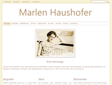 Tablet Screenshot of marlenhaushofer.ch